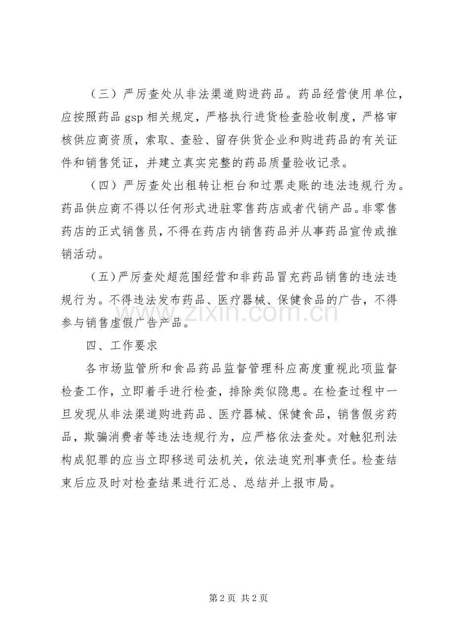 药品流通使用专项监督检查工作实施方案.docx_第2页