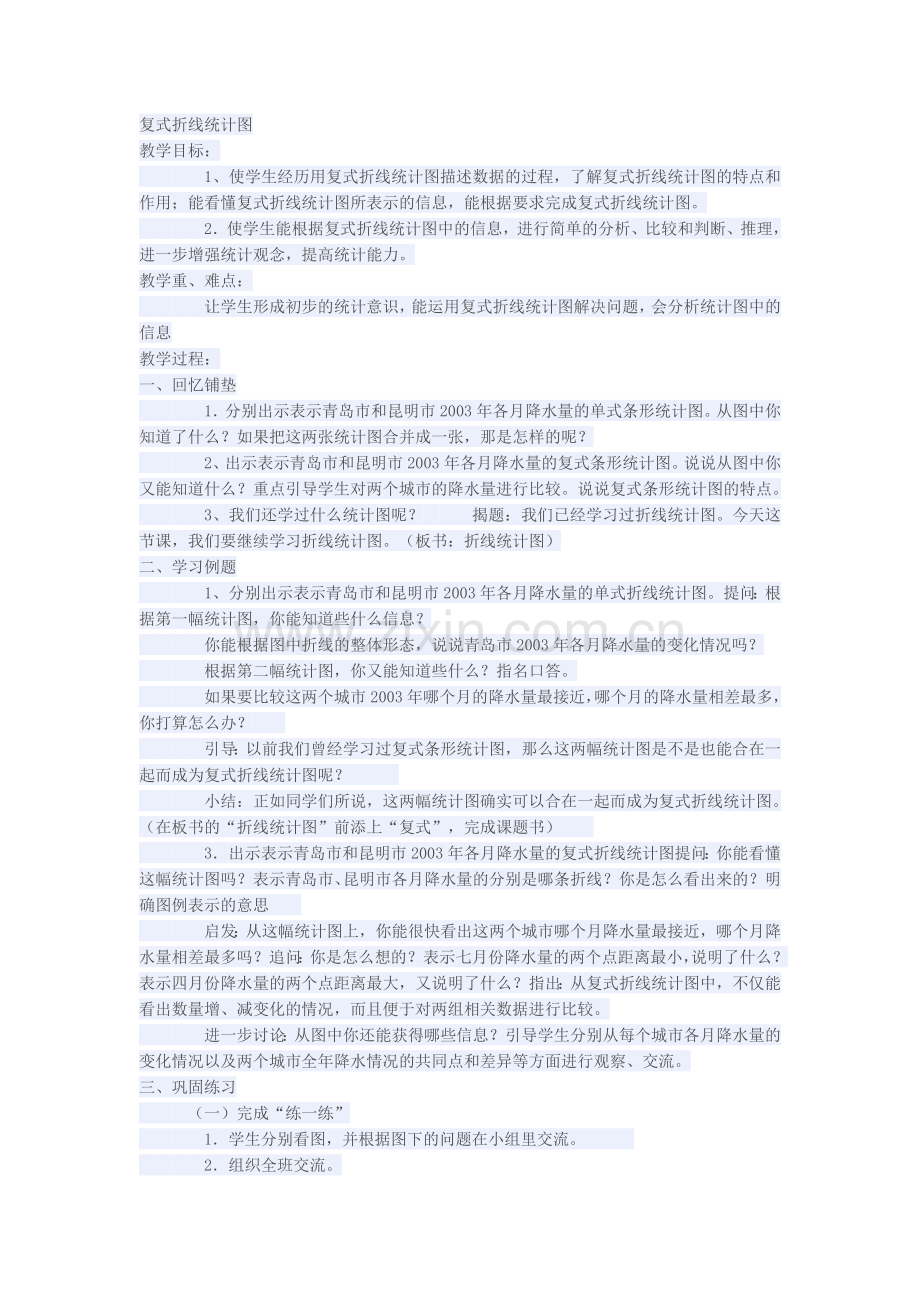 常村镇实验学校-许亚琼-复式折线统计图.docx_第1页