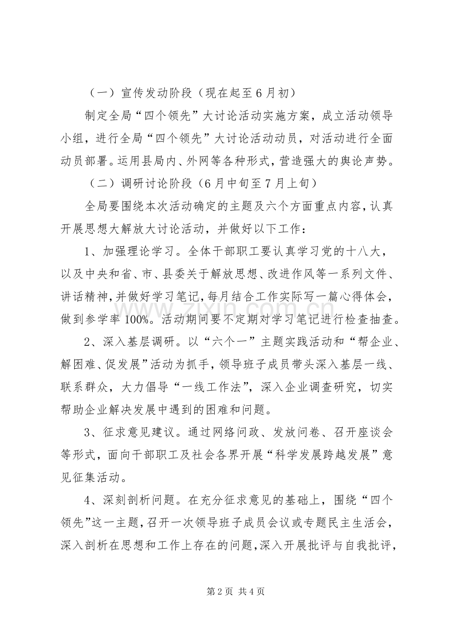地税局四个领先大讨论方案.docx_第2页