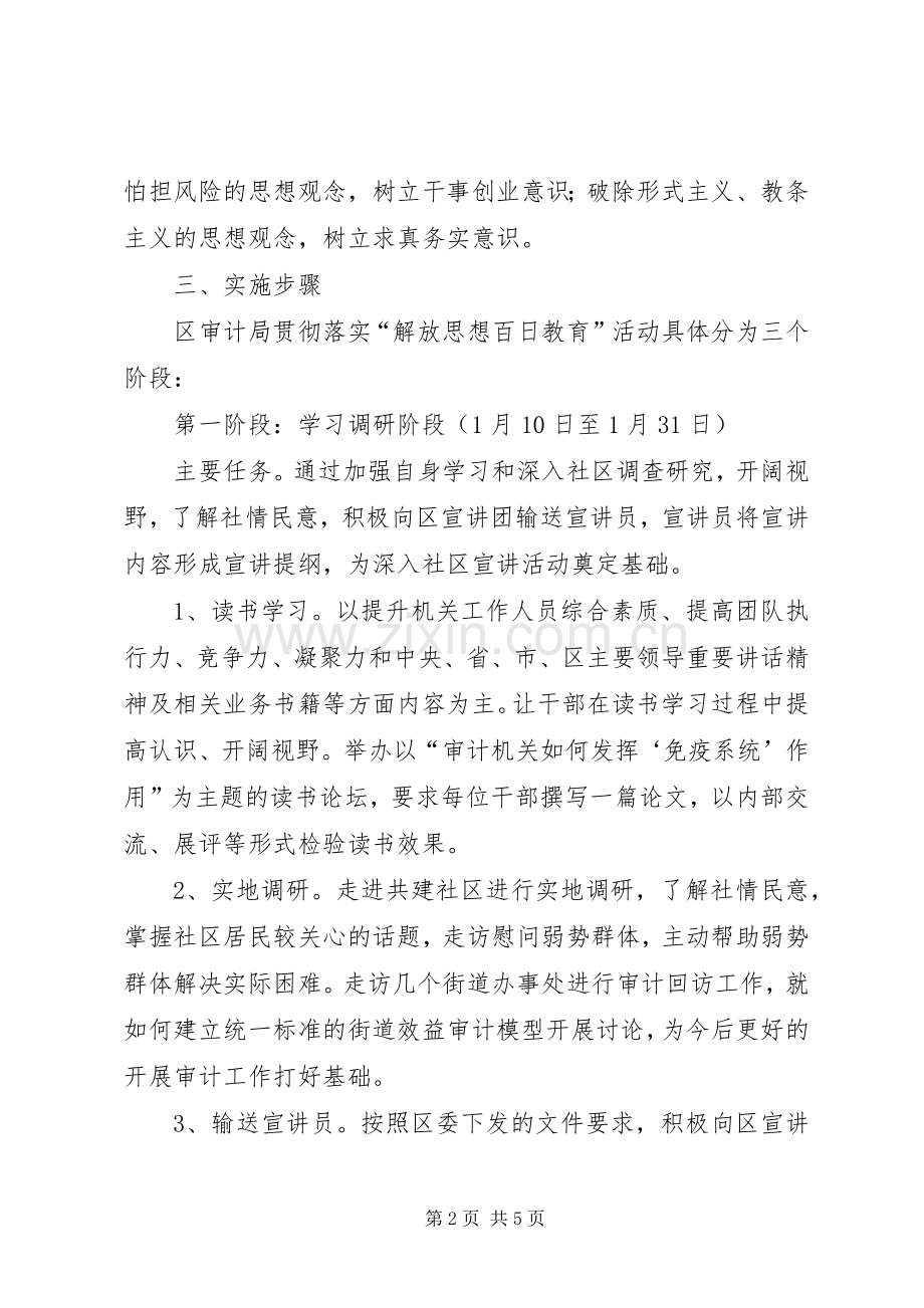 审计局解放思想教育行动实施方案.docx_第2页