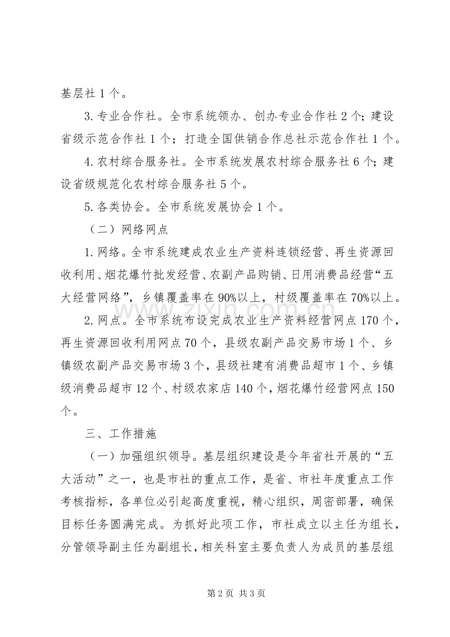 供销社组织建设及工作实施方案.docx_第2页
