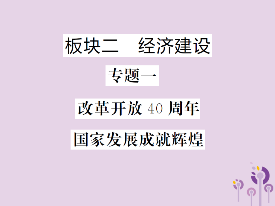 中考道德与法治总复习 板块二 经济建设课件.pptx_第1页