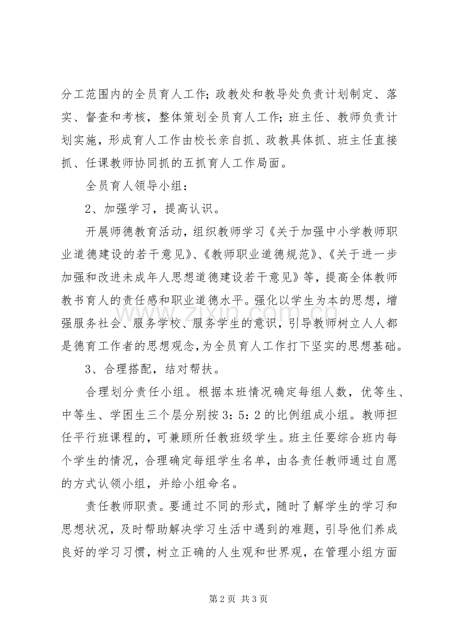 小学全员育人管理方案 .docx_第2页