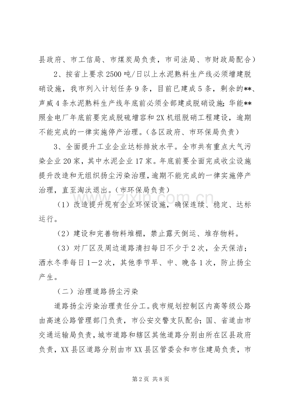 治污降霾保卫蓝天行动实施方案.docx_第2页