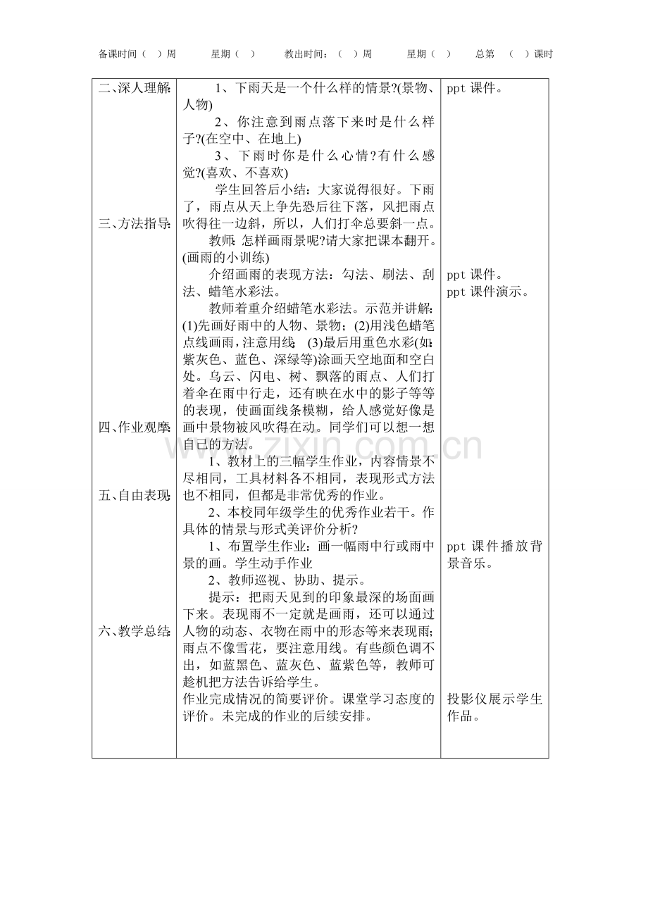 新湘教版美术六年级上册9、《生命的甘露》教案及教学反思.doc_第2页