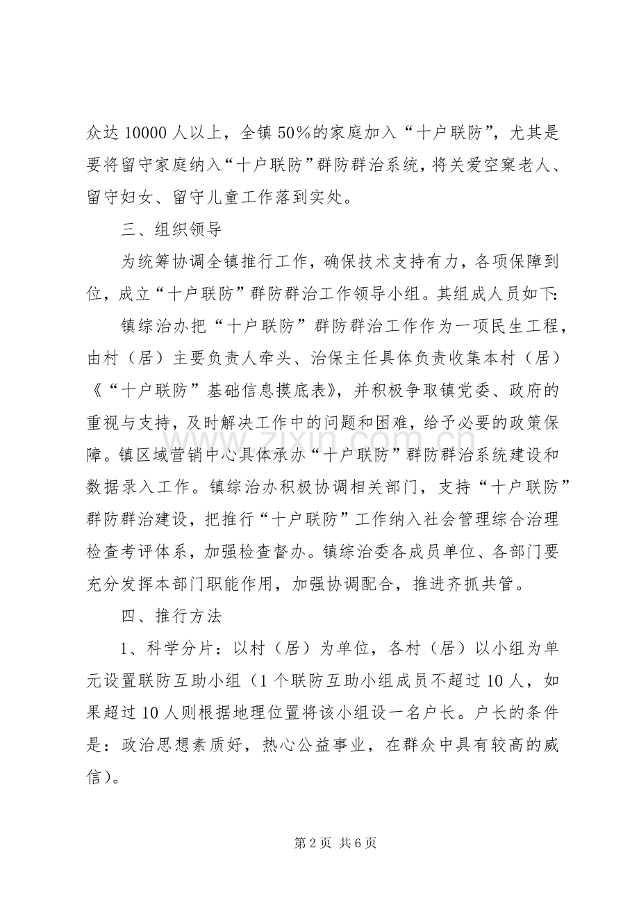 十户联防创建平安工作实施方案.docx_第2页