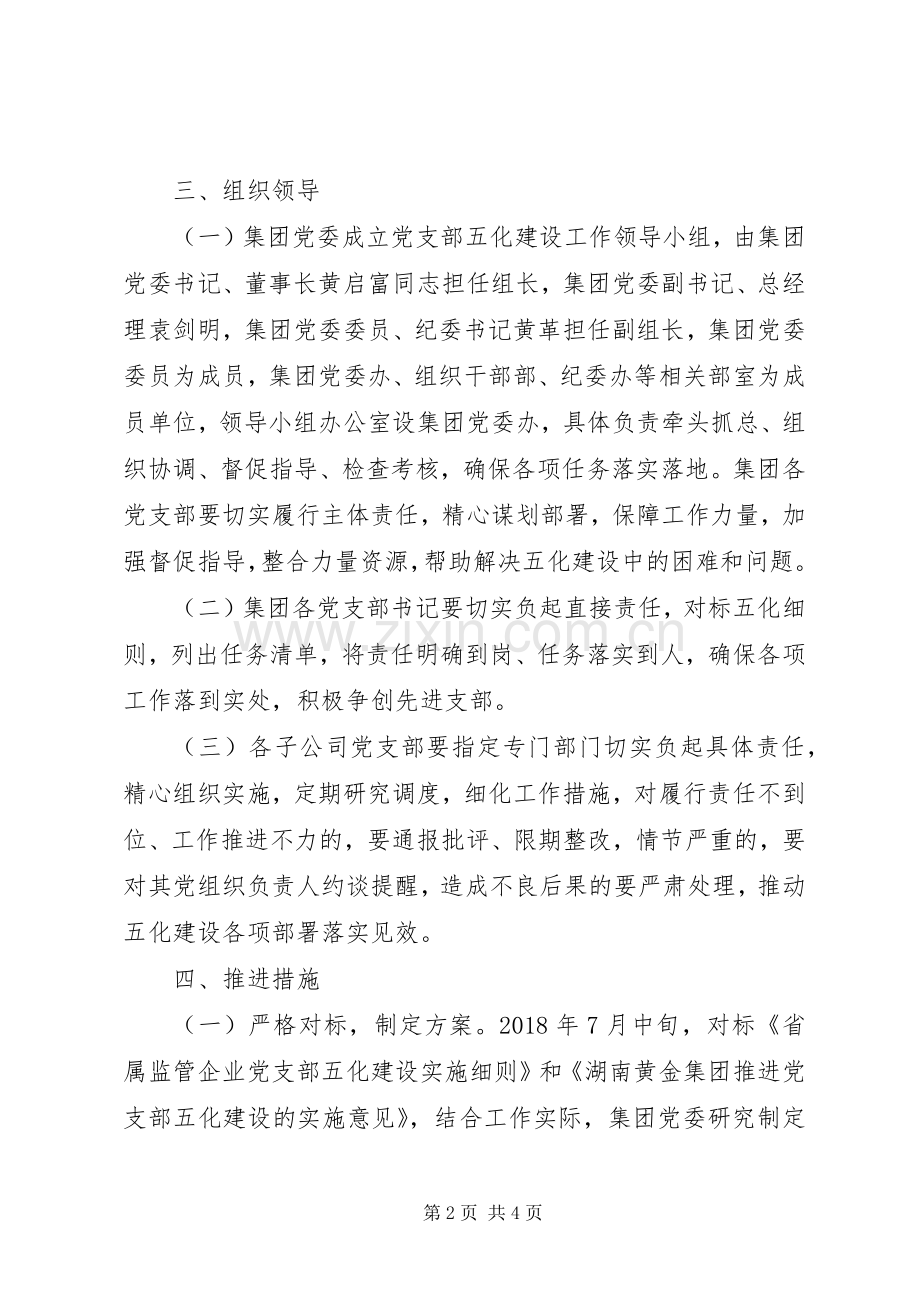 集团推进党支部五化建设方案.docx_第2页