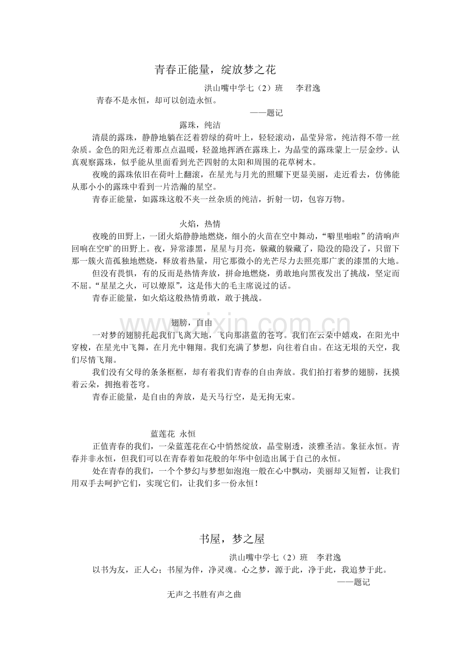 青春正能量绽放梦之花MicrosoftWord文档.doc_第1页