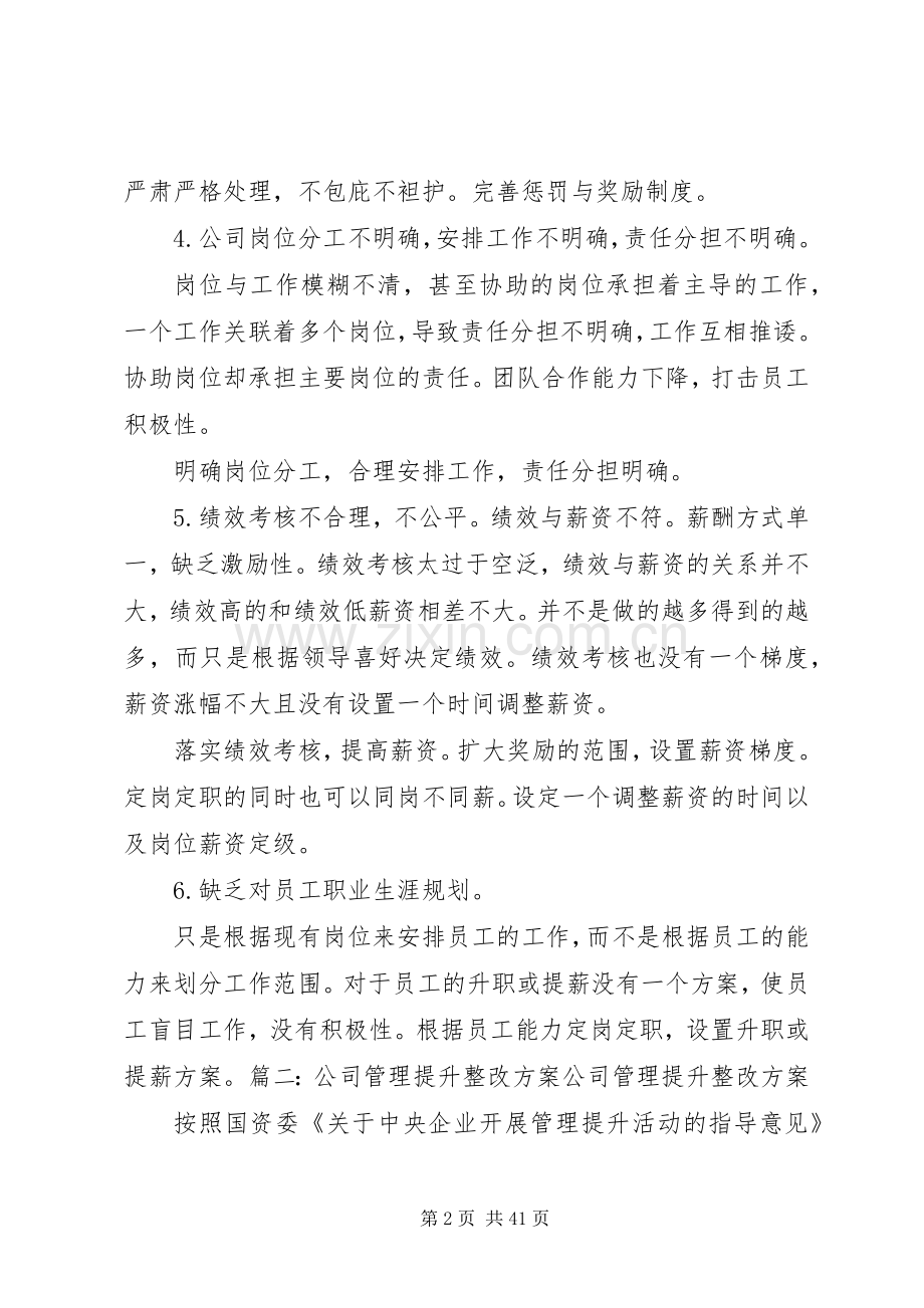 公司管理整改实施方案.docx_第2页