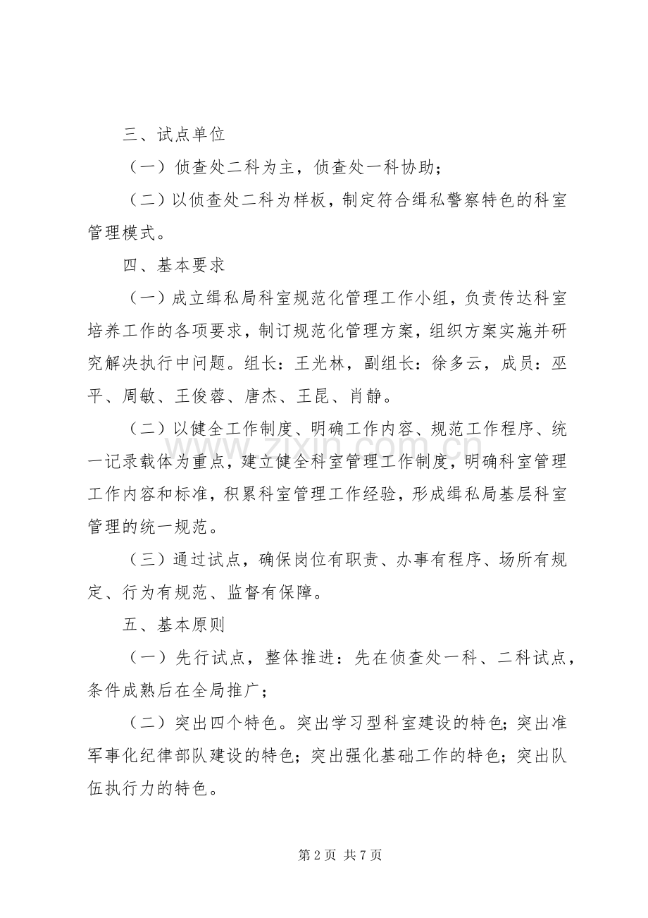科室规范化管理实施方案.docx_第2页