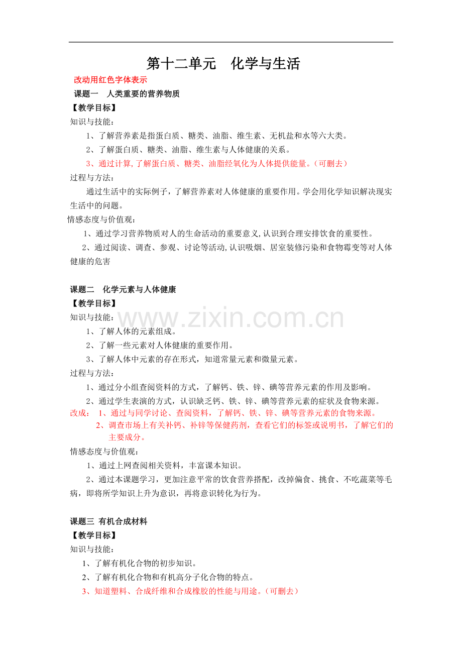 第十二单元化学与生活-(3).doc_第1页