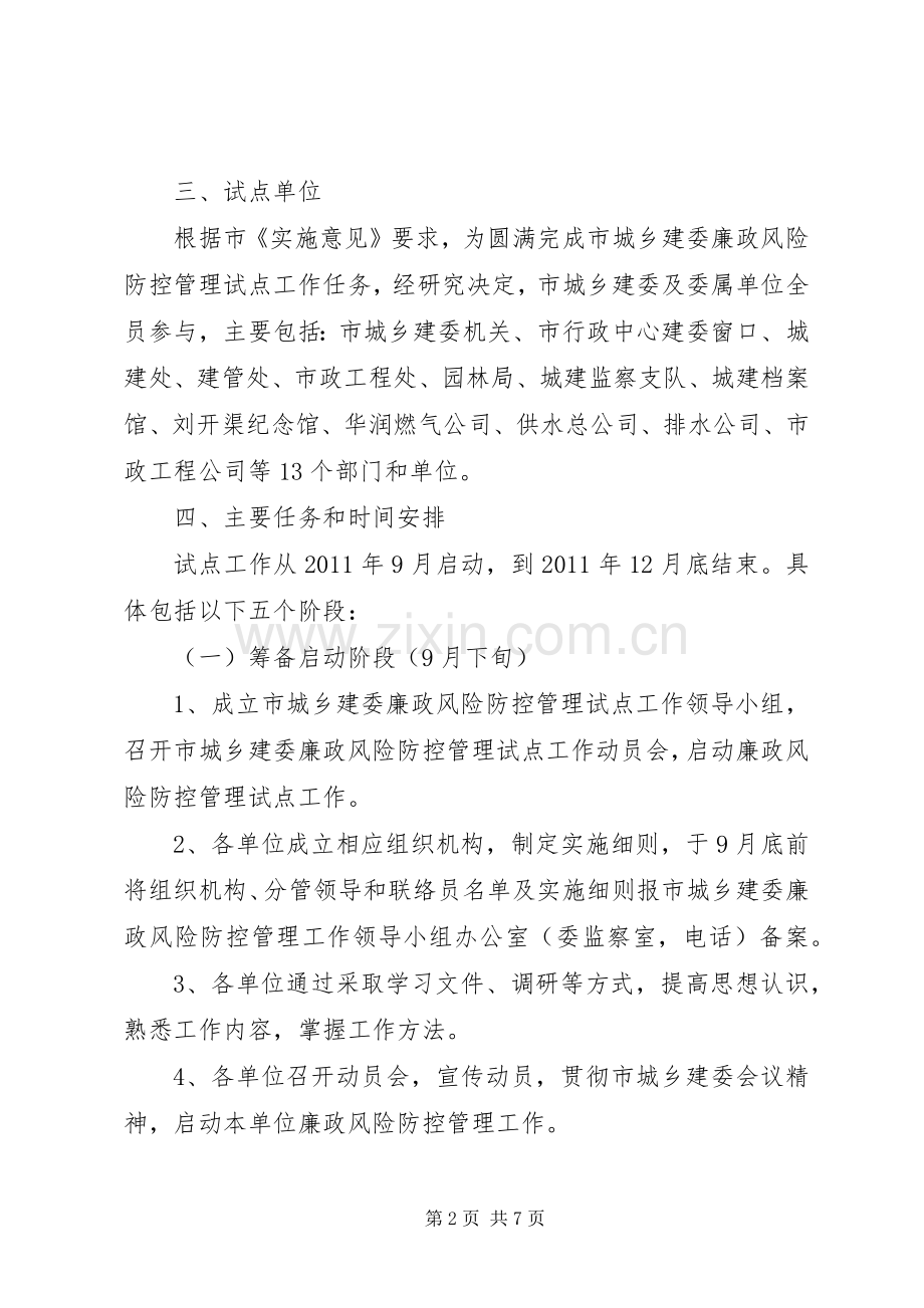 城建委廉政管理工作实施方案.docx_第2页