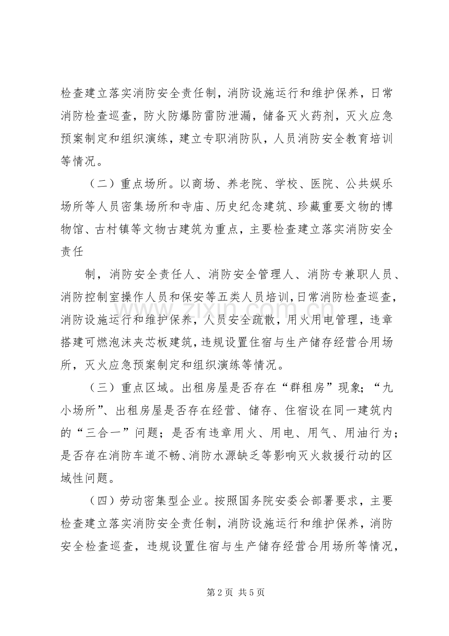 夏季消防安全检查工作实施方案 .docx_第2页