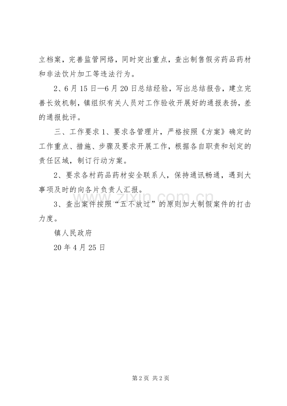 镇药品药材安全治理整治活动实施方案.docx_第2页