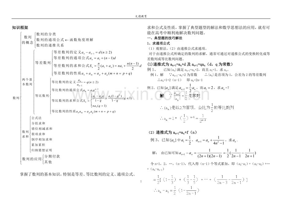 数列题型及解题方法归纳总结(2).doc_第1页