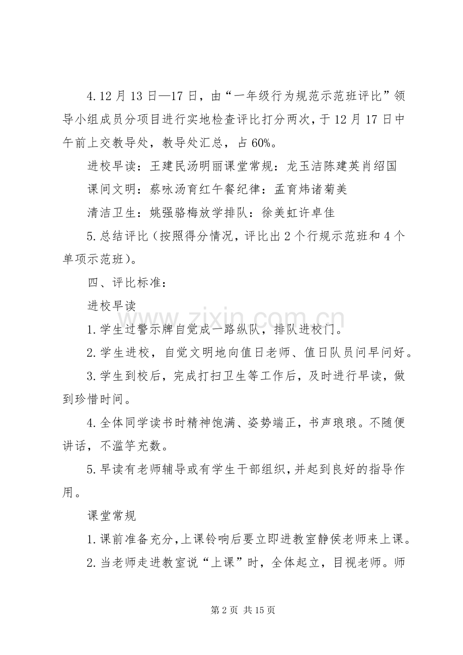 小学行规示范班评比实施方案.docx_第2页