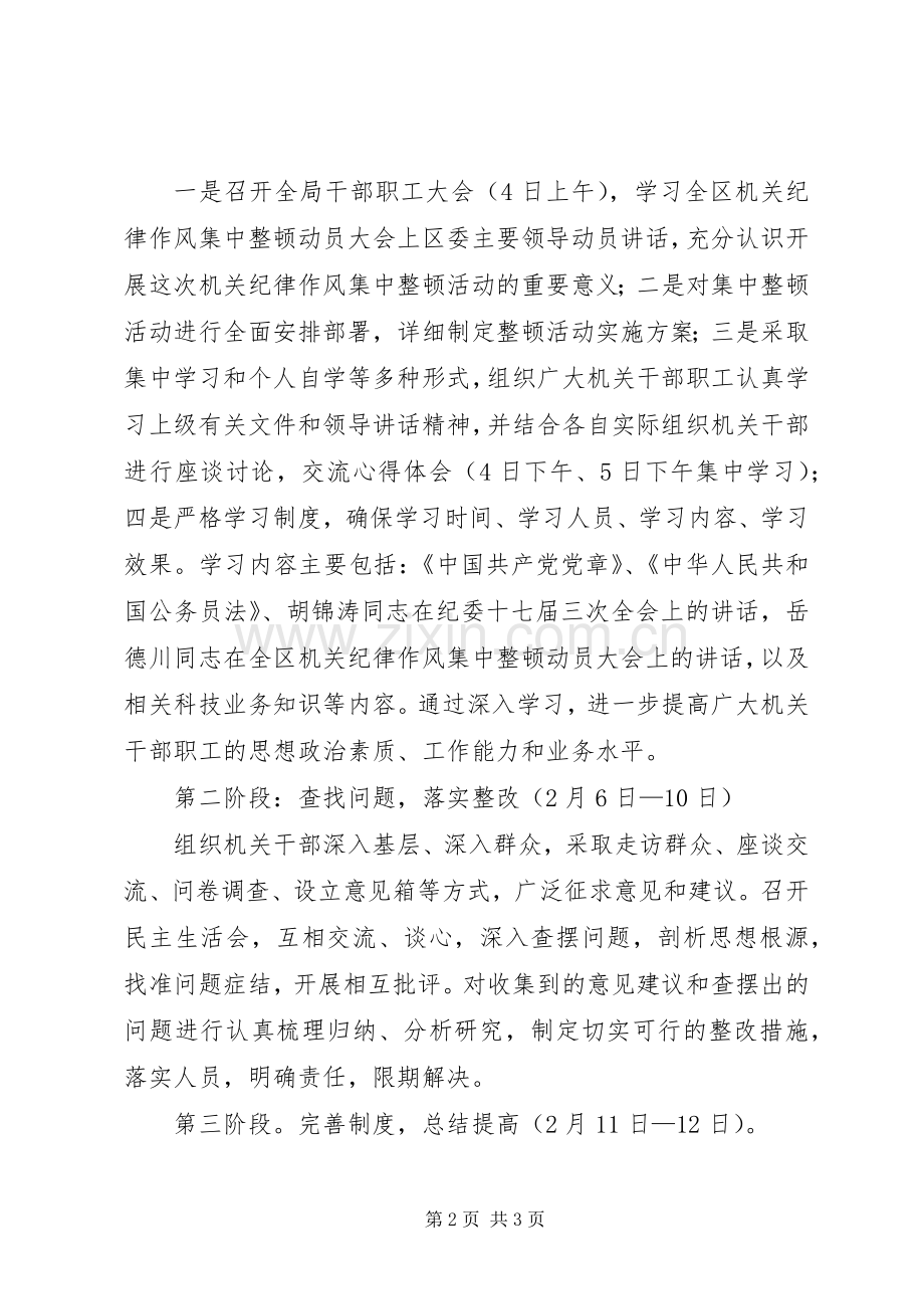 机关纪律作风集中整顿活动实施方案.docx_第2页