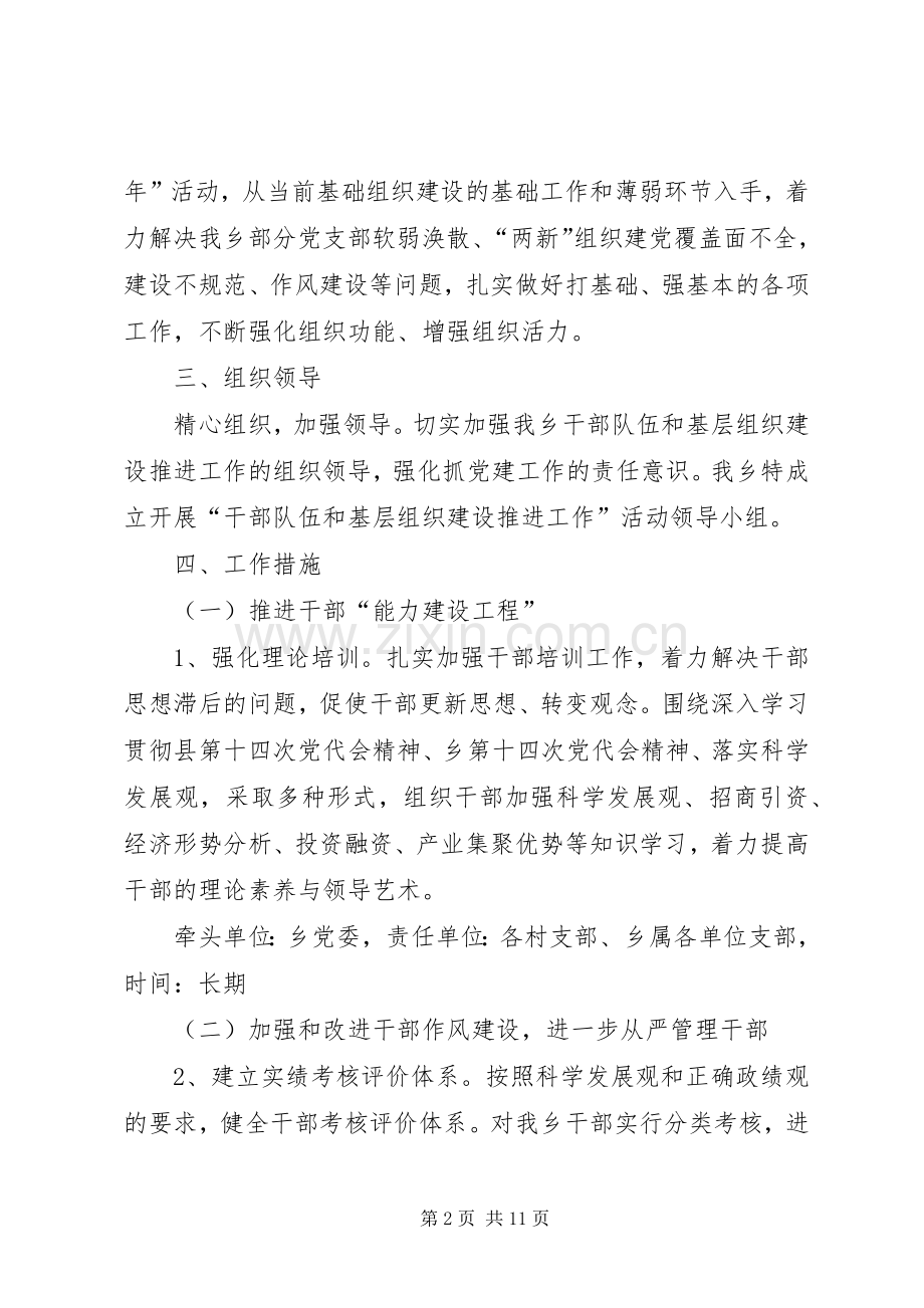 干部队伍和组织建设实施方案.docx_第2页