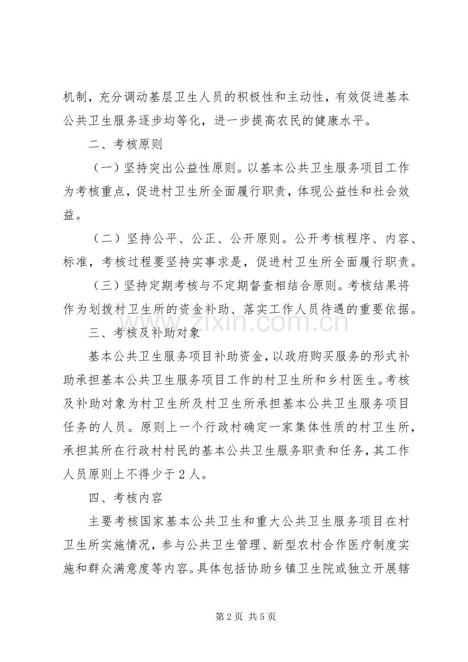 平原镇村卫生室和村医基本公共卫生服务补助资金考核拨付实施方案.docx_第2页