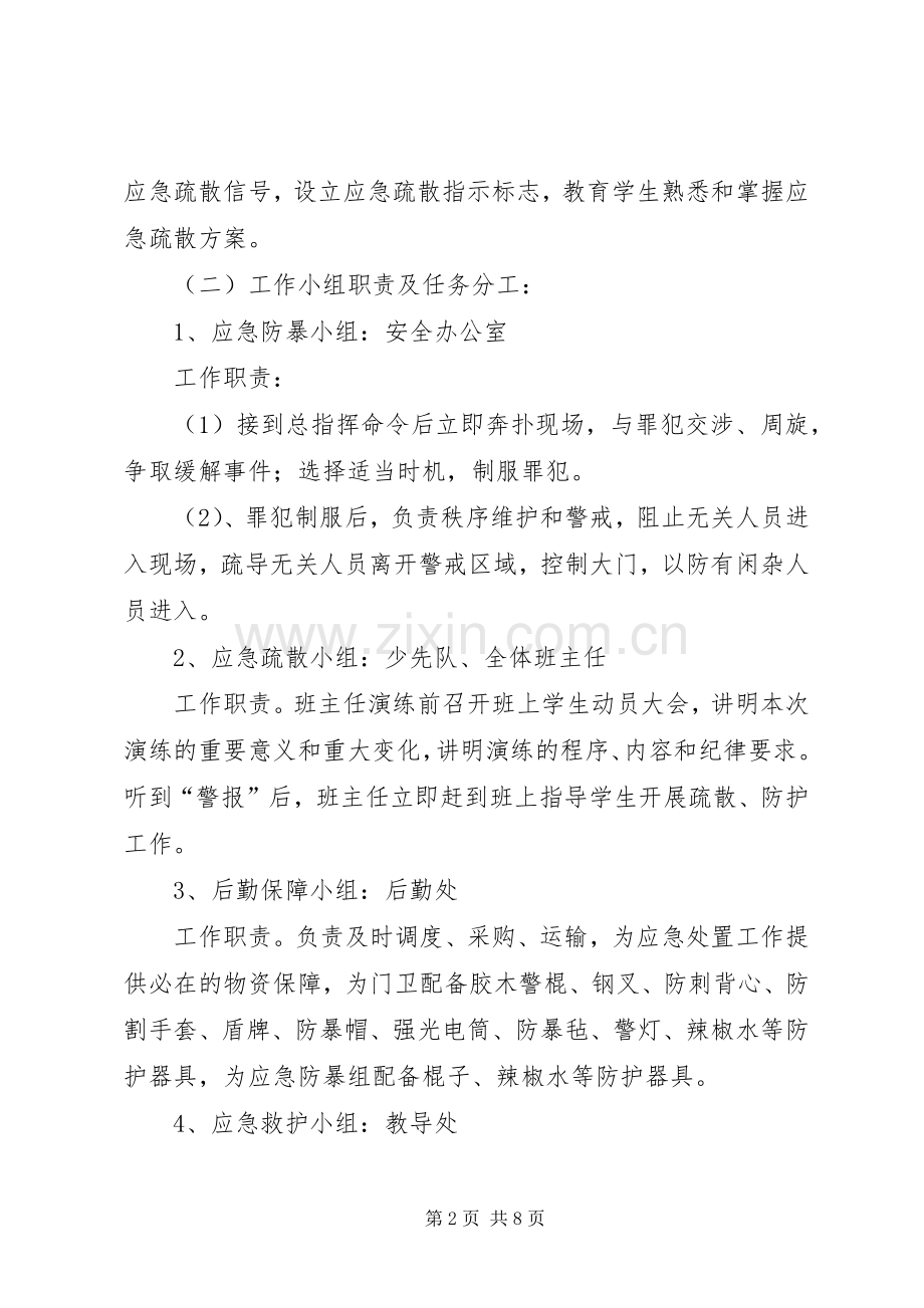 防恐防暴应急演练实施方案.docx_第2页