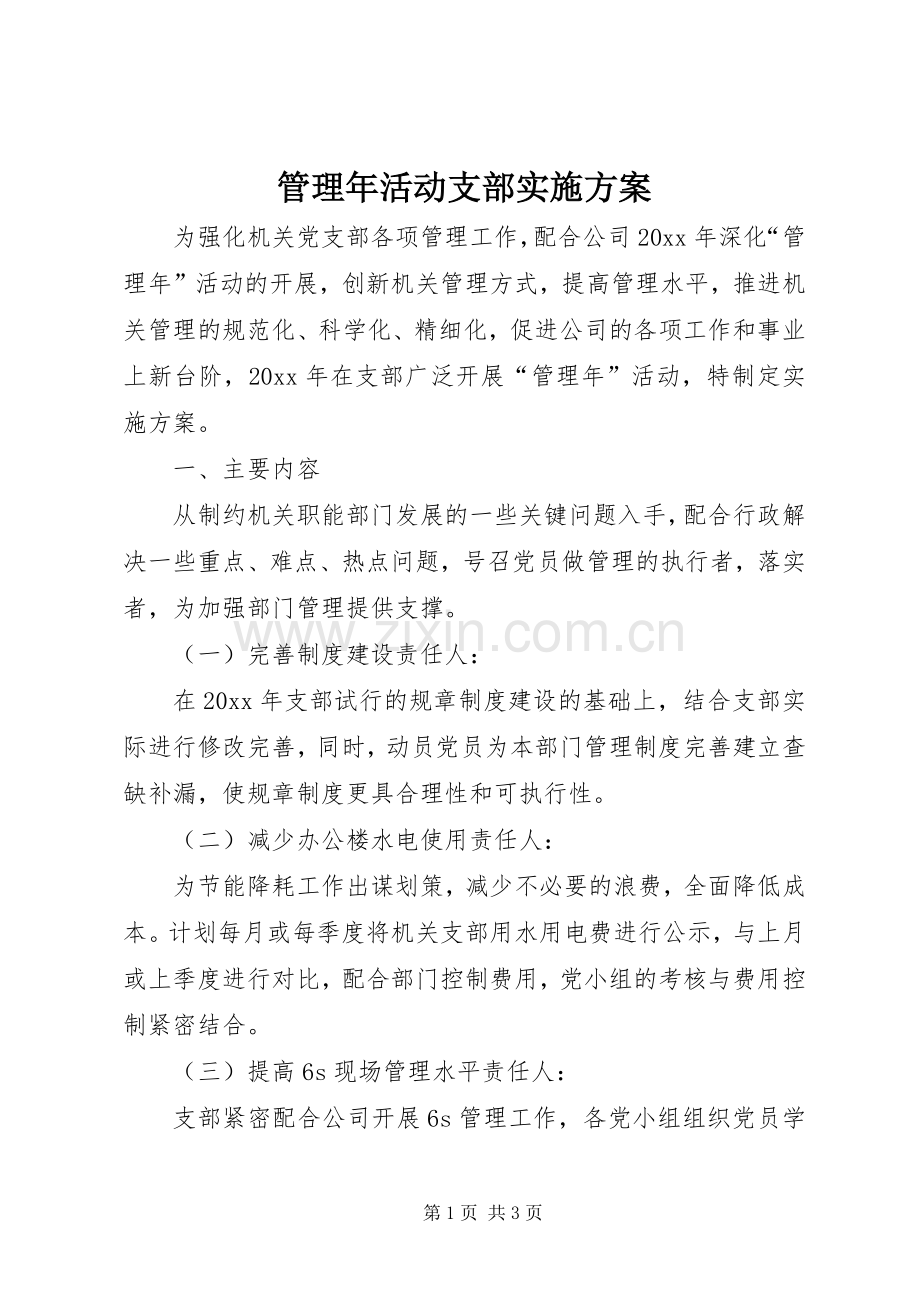 管理年活动支部方案.docx_第1页