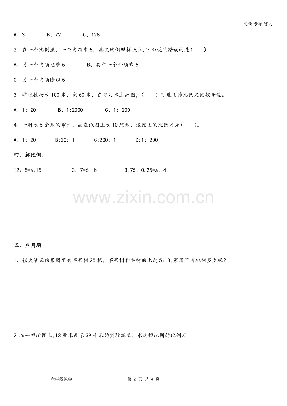 比例专项练习.doc_第2页