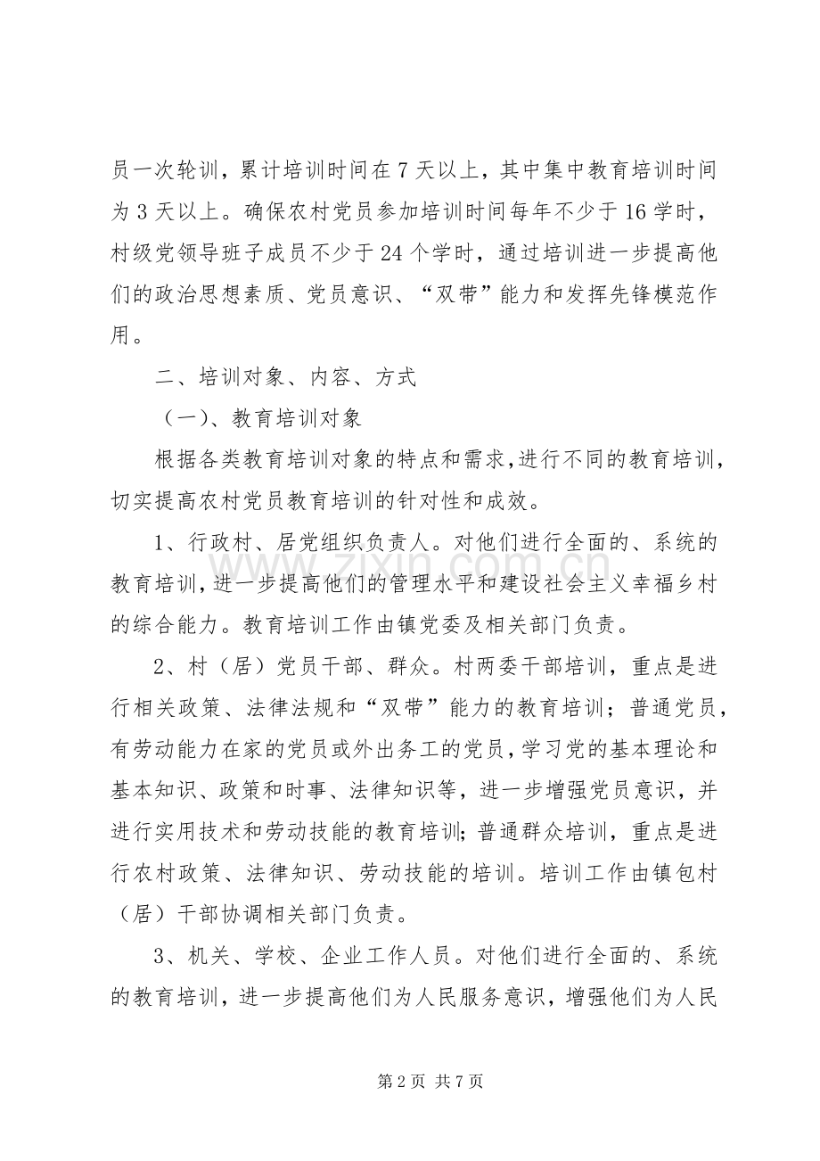 镇“夺红旗、创先进、争标兵”活动党员干部教育培训实施方案.docx_第2页