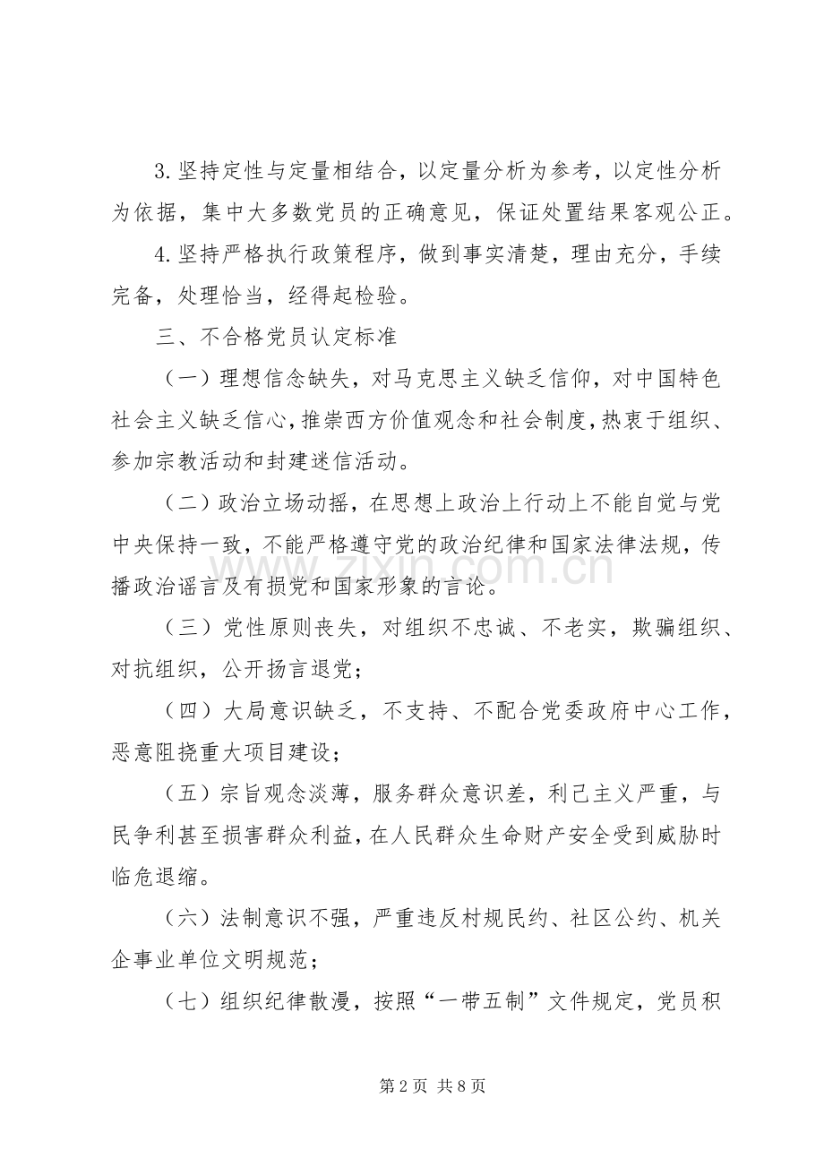 基层党组织不合格党员处置实施方案范文.docx_第2页
