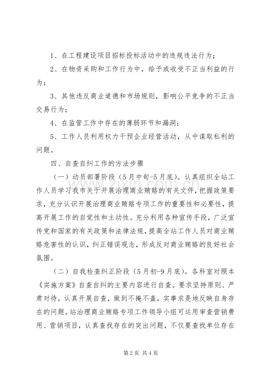 畜牧兽医站治理商业贿赂实施方案 .docx_第2页