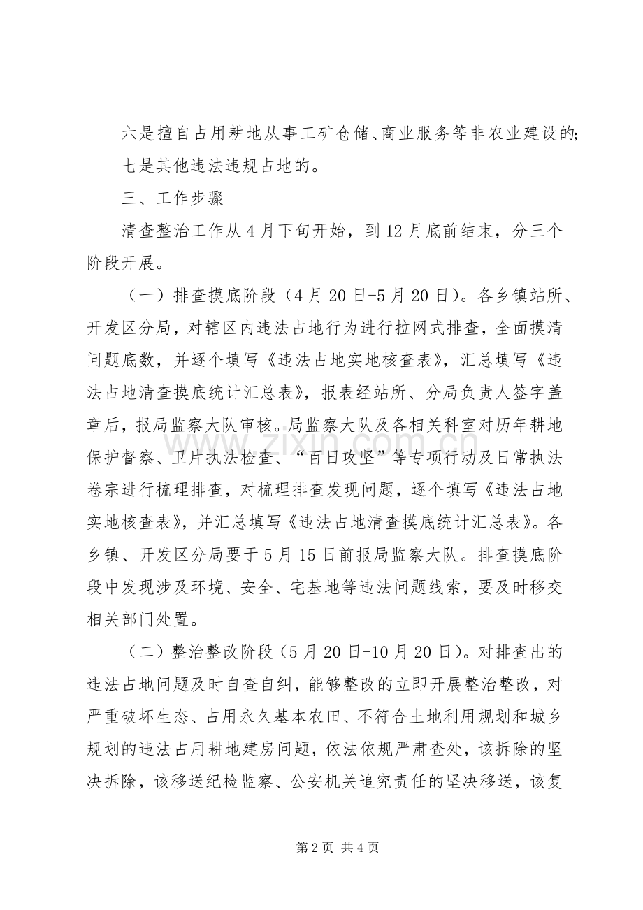 违法占地清查整治工作实施方案.docx_第2页
