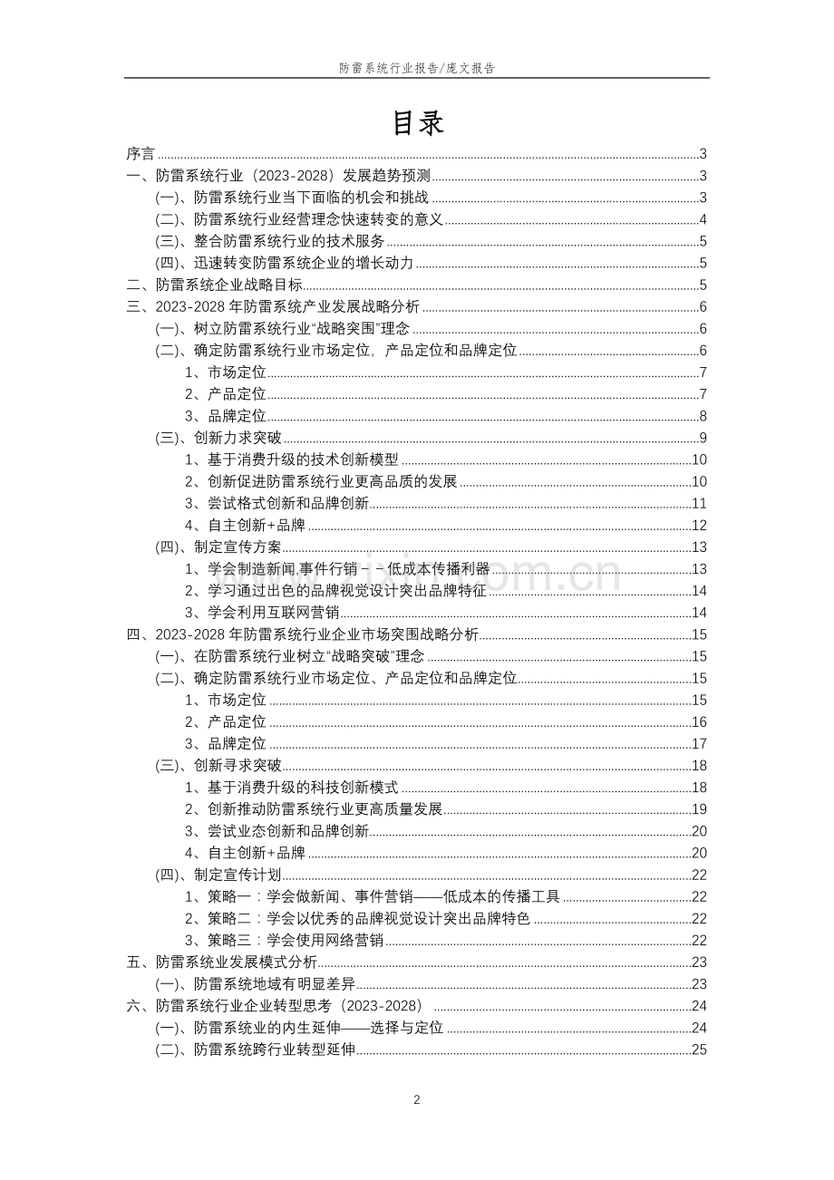 2023年防雷系统行业分析报告及未来五至十年行业发展报告.doc_第2页