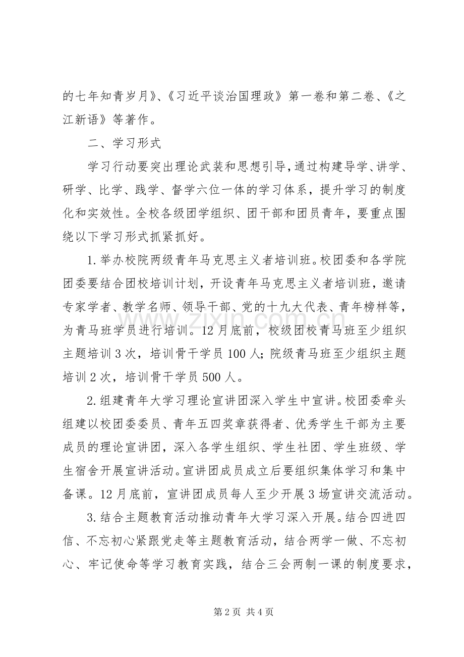 青年大学习行动活动实施方案.docx_第2页