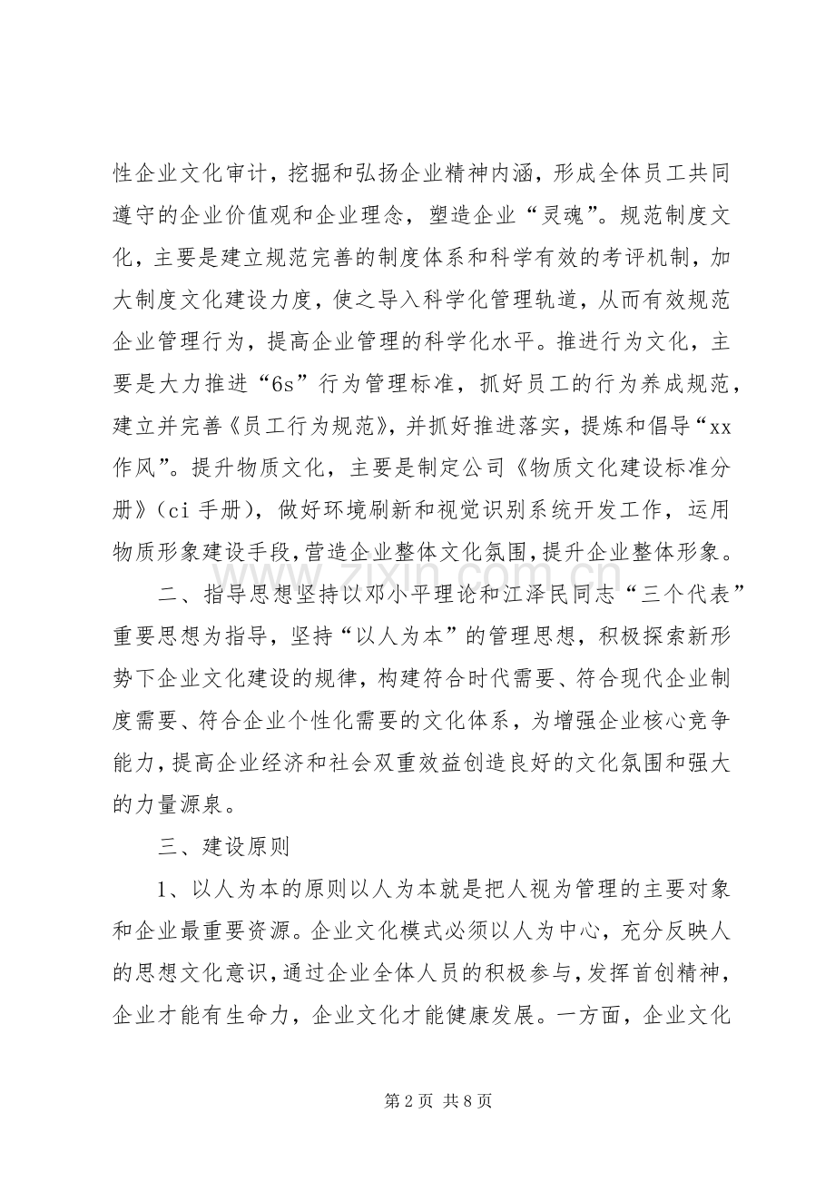 公司企业文化建设方案 .docx_第2页