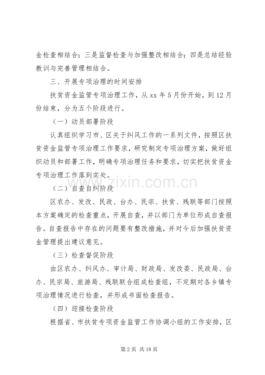 XX年度扶贫资金监管专项治理方案.docx_第2页