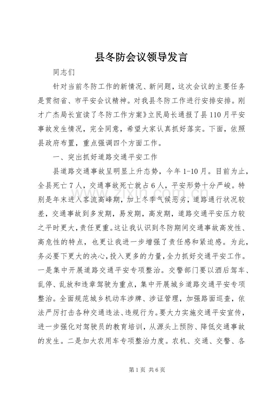 县冬防会议领导发言稿.docx_第1页