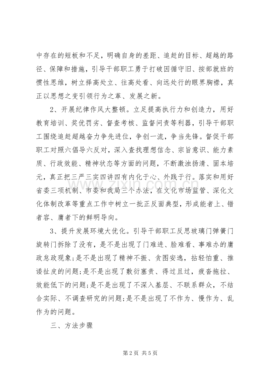 文广新局开展追赶超越大讨论大整顿大优化活动方案.docx_第2页
