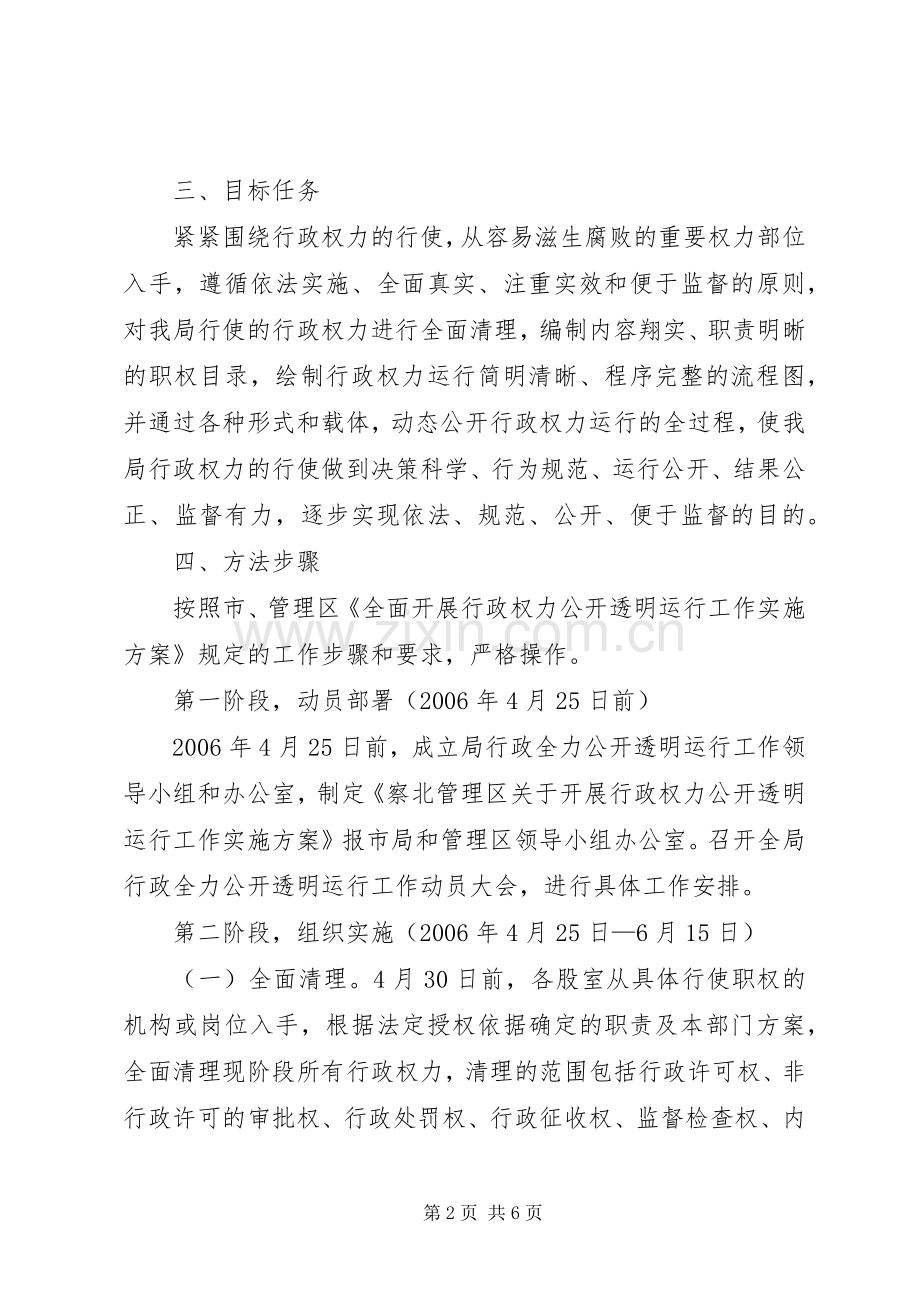 财政局关于开展行政权力公开透明运行工作的方案 .docx_第2页