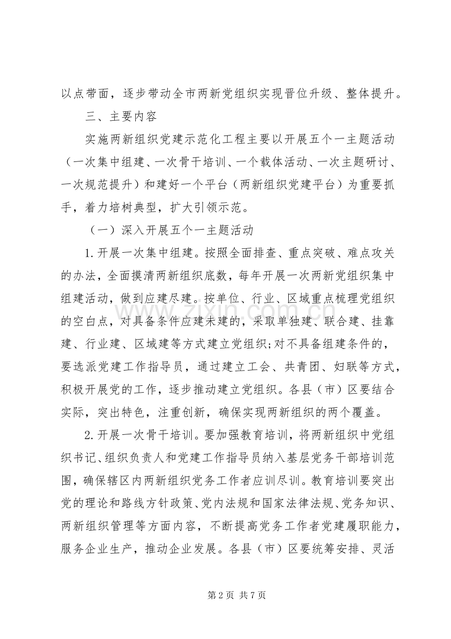 XX年实施“两新”组织党建示范化工程工作方案.docx_第2页