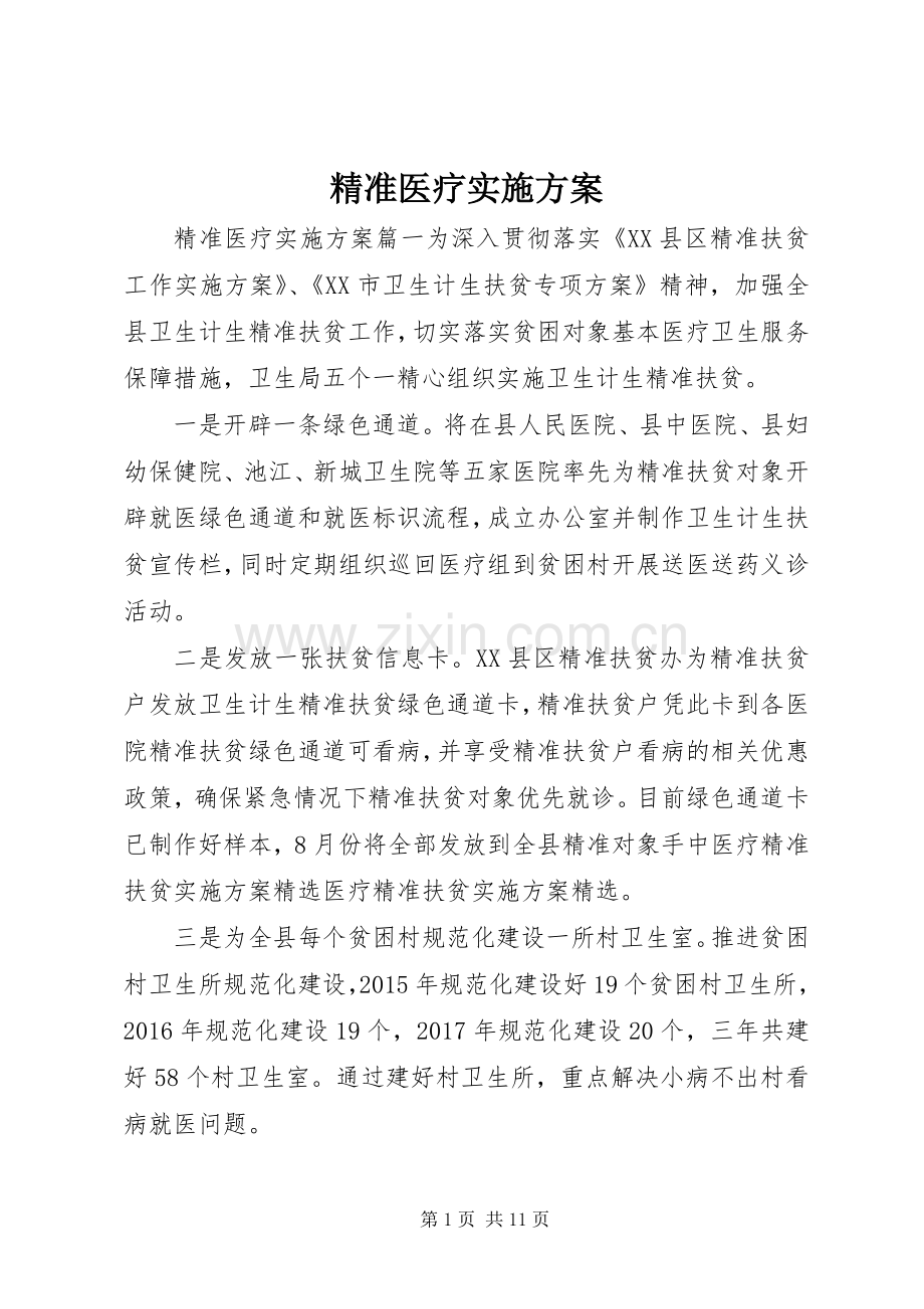 精准医疗方案.docx_第1页