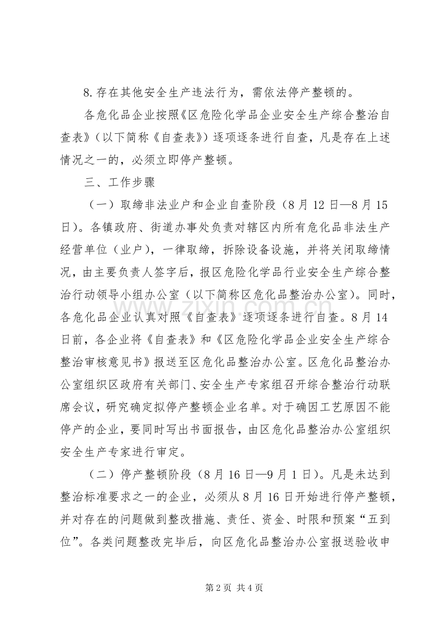 区政办危险化学品行业整治实施方案.docx_第2页