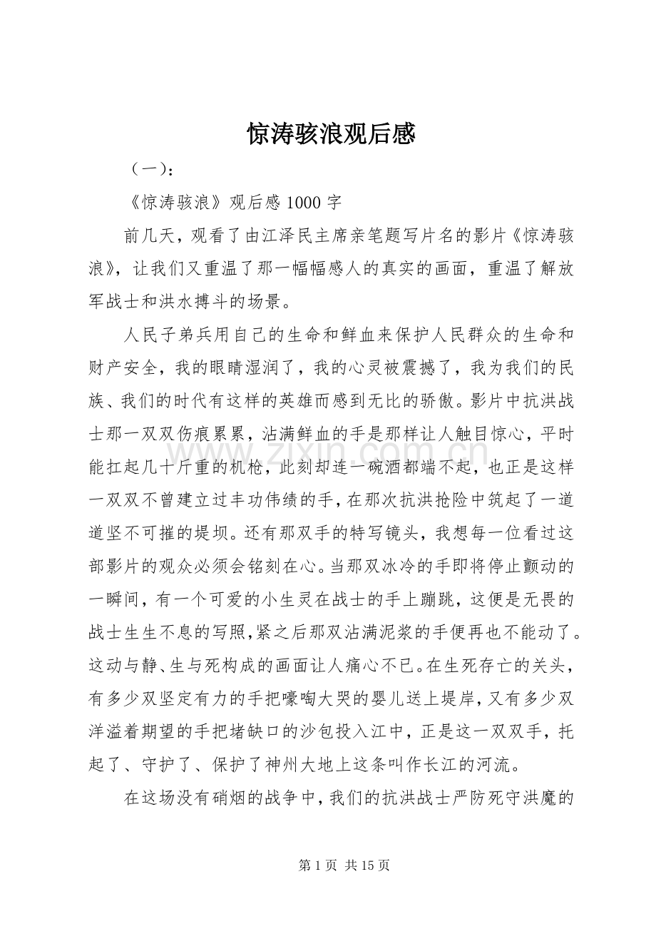 惊涛骇浪观后感 .docx_第1页