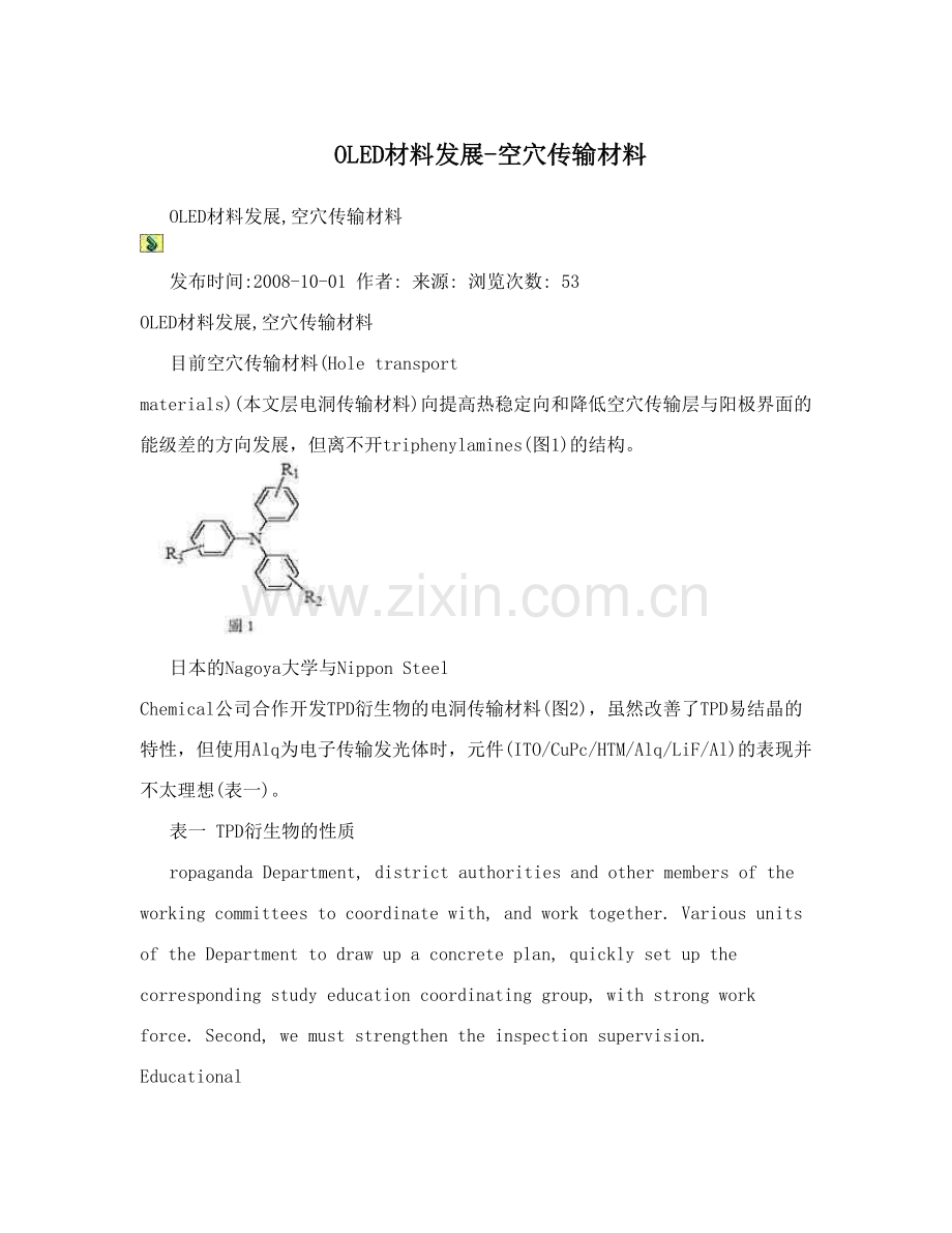 OLED材料发展-空穴传输材料.doc_第1页