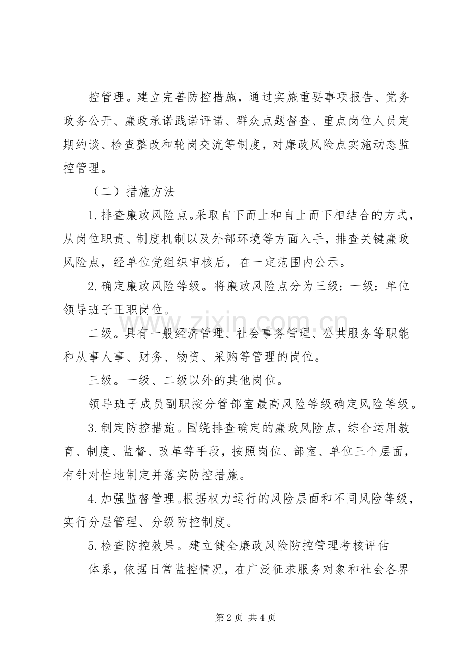 县妇联推行廉政风险防控管理工作方案.docx_第2页