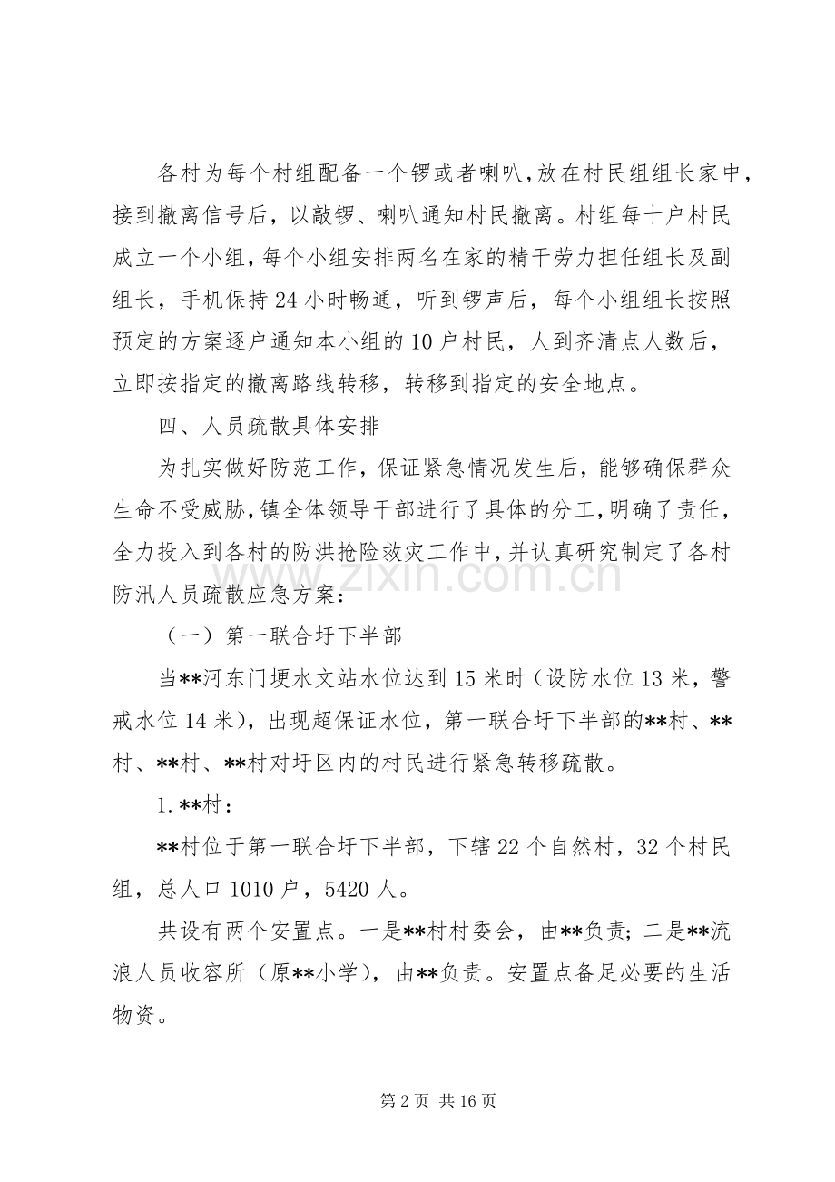 乡镇防汛人员疏散转移应急实施方案.docx_第2页