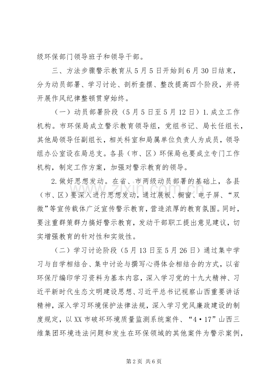 全市环保系统警示教育方案.docx_第2页