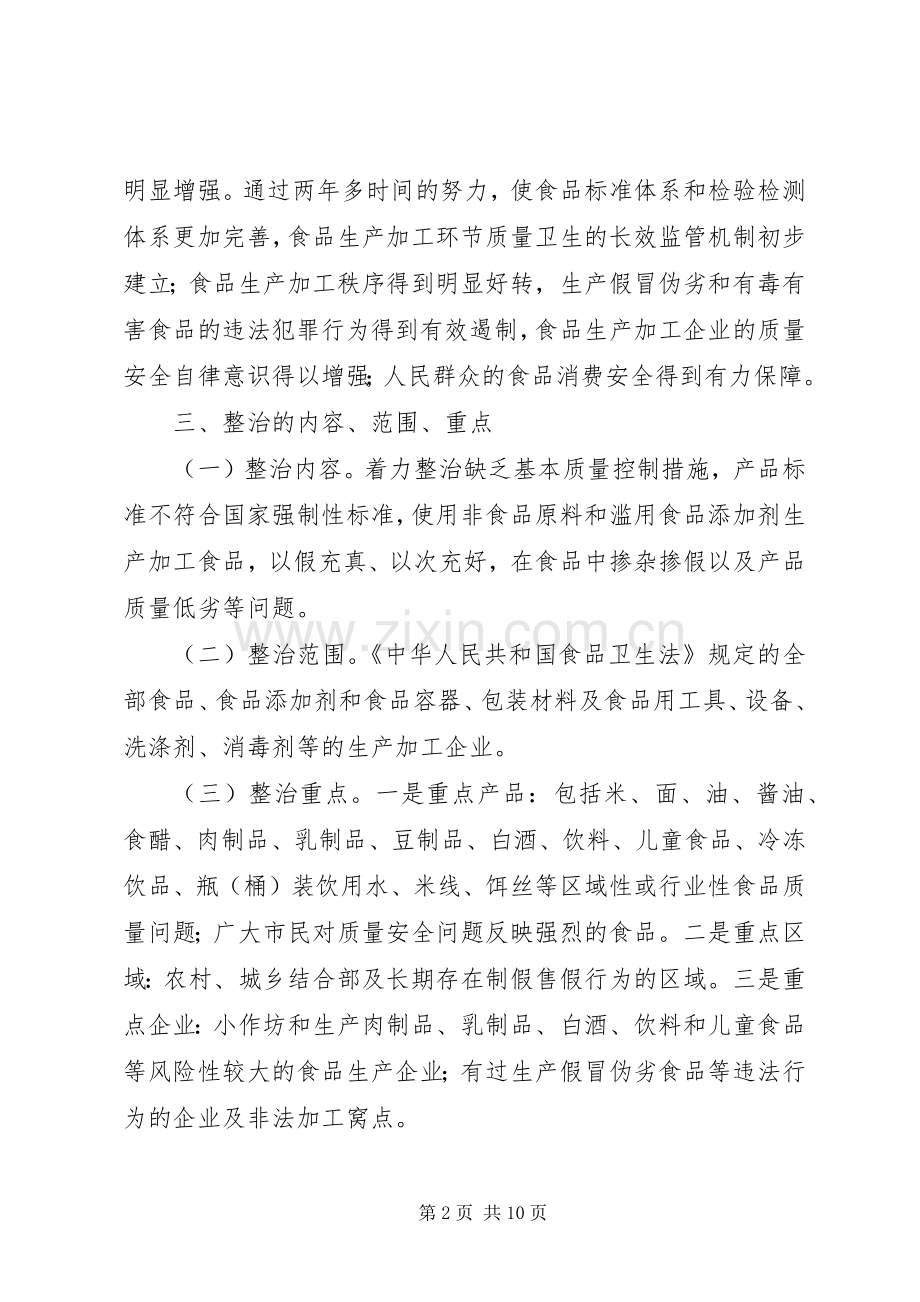 食监局食品生产加工整治实施方案.docx_第2页