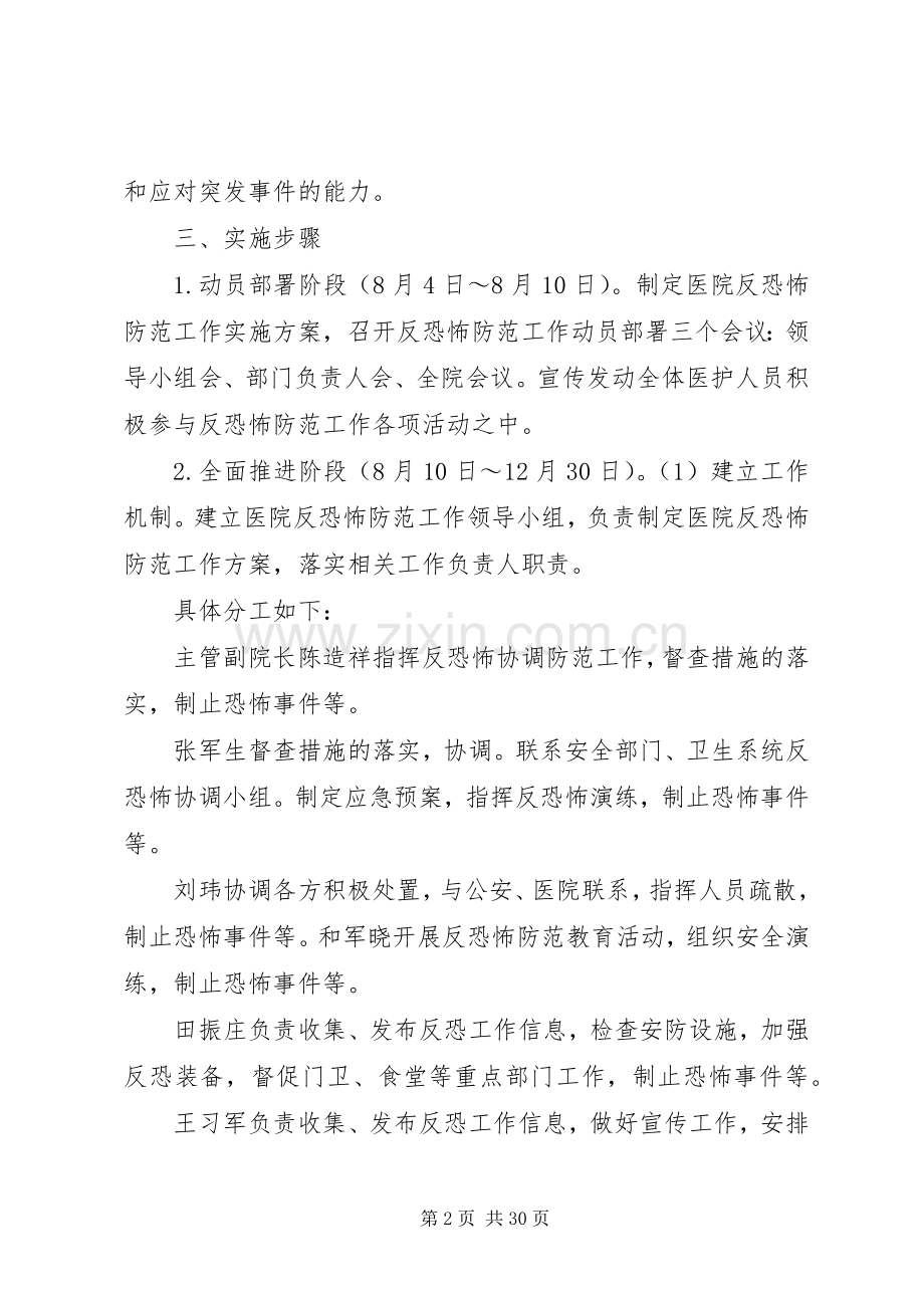 XX县区中医院反恐怖防范工作方案.docx_第2页