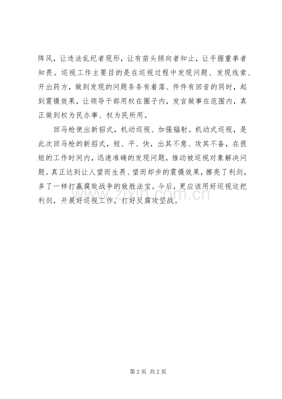《震慑常在》观后感：利剑高悬、震慑常在巡视不是“一阵风” .docx_第2页