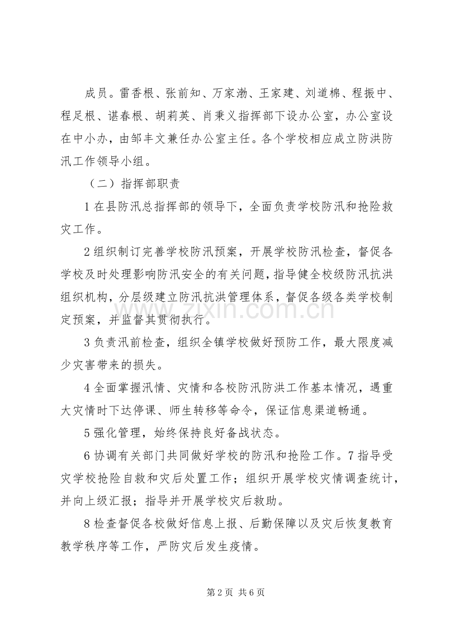 学校防洪防汛工作应急处置预案.docx_第2页