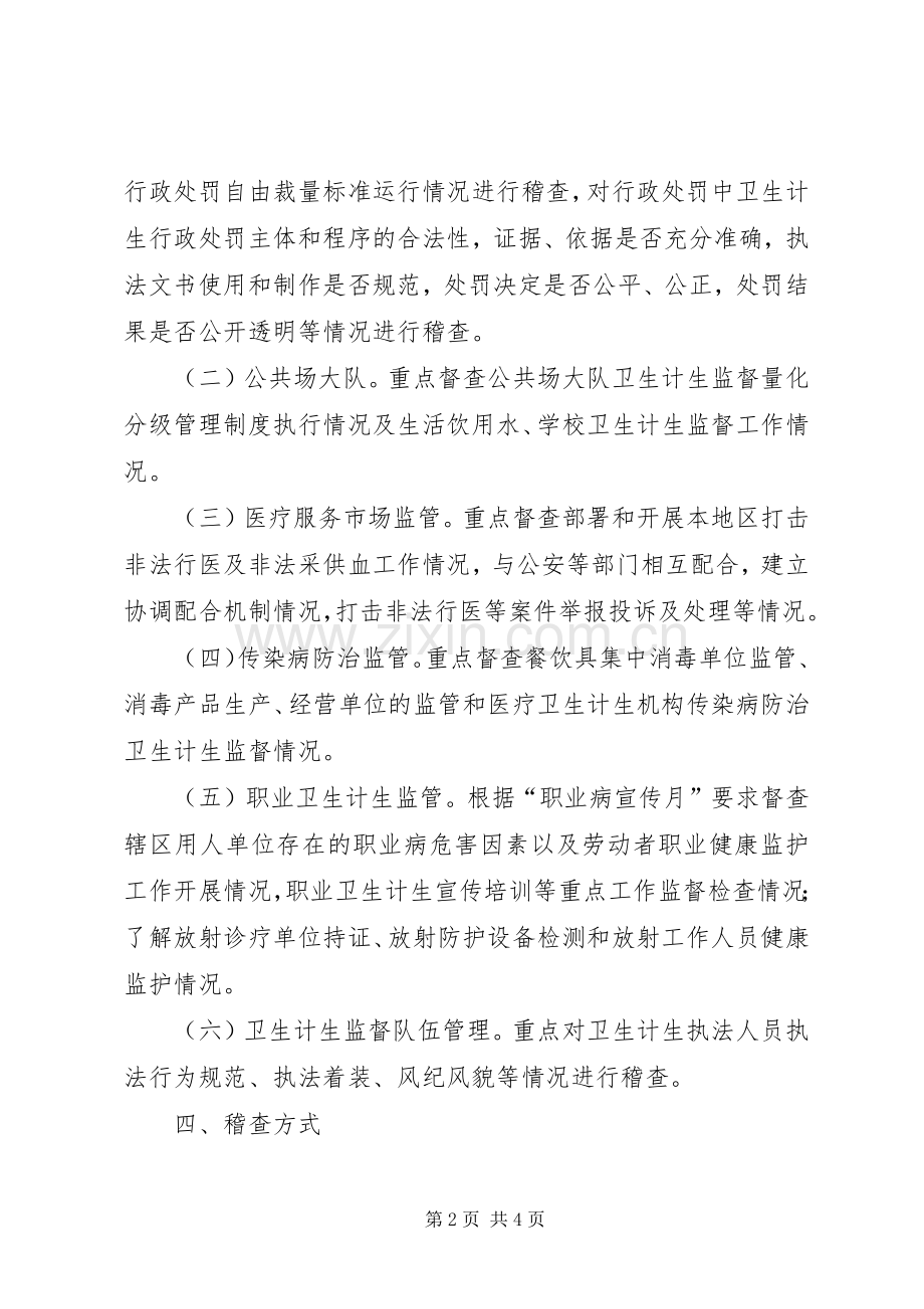 卫生执法稽查工作实施方案.docx_第2页